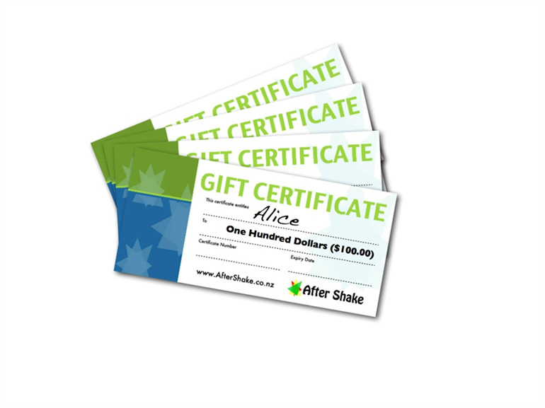 $100 After Shake Gift Certificate
