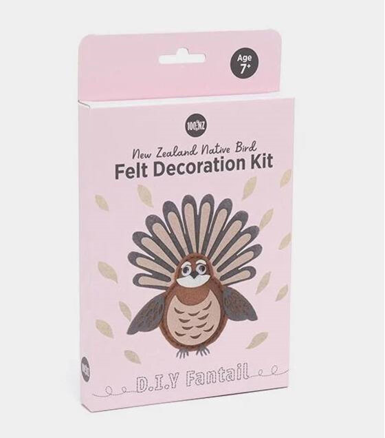 100% NZ Felt Native Bird Decoration Kit DIY Fantail Piwakawaka Christmas