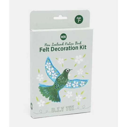 100% NZ Felt Native Bird Decoration Kit DIY Tui