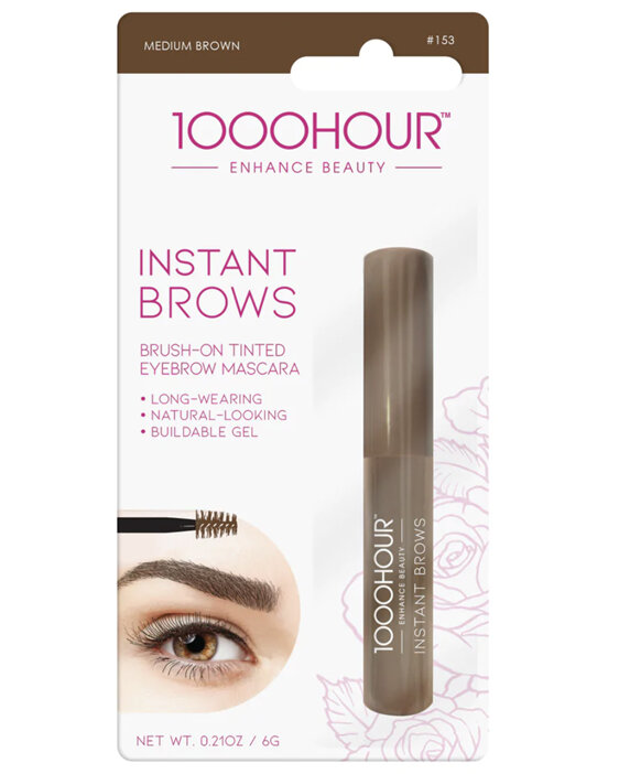 1000 Hr Instant Brows Brush-On Tinted Brow Mascara Medium Brown