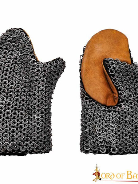 10th - 13th Century Padded Mittens with Maille