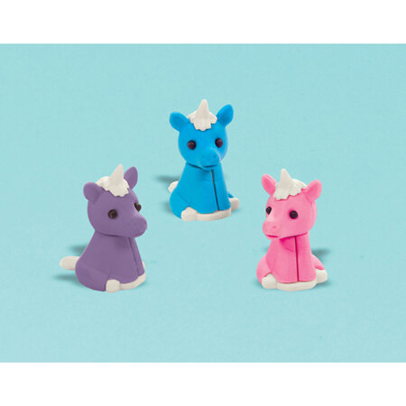 12 x mini unicorn erasers - supercute!