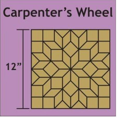 12in  Carpenter Wheel Block Large Pack 6 Blocks from Paper Pieces
