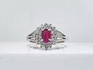 18ct Ruby and White Gold Ring
