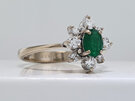 18ct White Gold and Emerald Ring