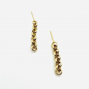 18k Gold Maillon de Chaine Earrings