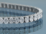 19.10ctw oval diamond tennis bracelet 18ct white gold diamond jewellery nz