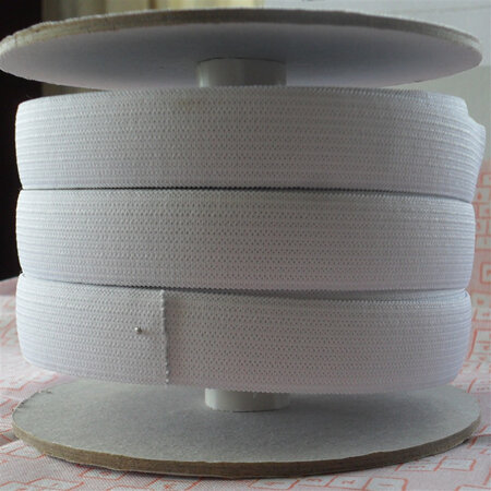 19mm Knit Non-Roll Elastic - White