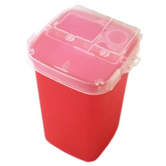 1L Sharps Needles Biohazard Infectious Waste Container
