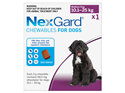 1pk NEXGARD chew for dogs 10.1-25 kg