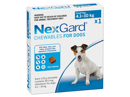 1pk NEXGARD chew for dogs 4.1-10 kg