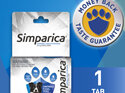 1pk Simparica Chew for Dogs 10 to 20kg treats fleas, ticks & mites