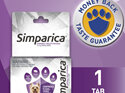 1pk Simparica Chew for Dogs 2.5 to 5.0kg treats fleas. ticks & mites