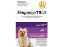 1pk Simparica Trio Extra Small 2.6kg - 5.0kg