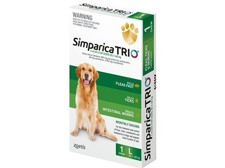 1pk Simparica Trio Large 20.1kg-40kg