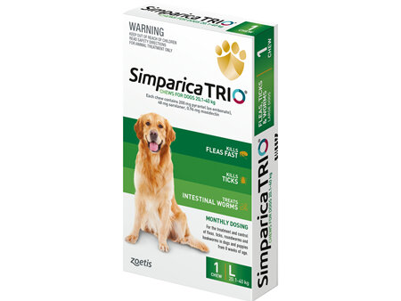 1pk Simparica Trio Large 20.1kg-40kg