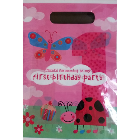 1st Birthday Ladybird Loot Bags x  10