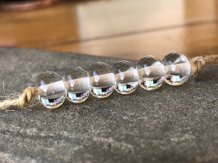 1x Handmade glass bead - spacer - transparent clear