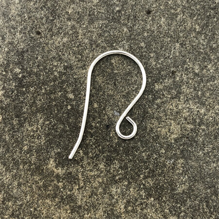 1x pair handmade earring hooks - .8mm - sterling silver - Medium
