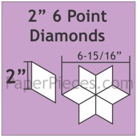 2" 6 Point Diamonds by Paper Pieces