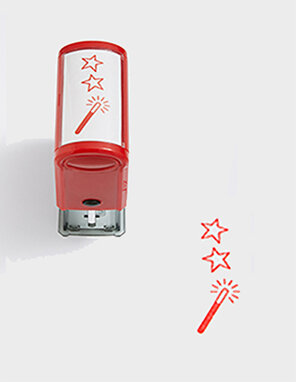 2 Stars & Wish Self-Inking Stamp  - available from Edify