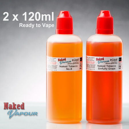 2 x 120ml - Ready to Vape - Naked Vapour e-Liquid