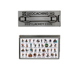 2021 Lackey Geocoin and Tag Set - Antique Silver