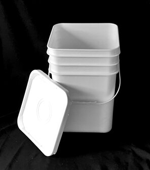 20L Square Buckets with Gasket Lids