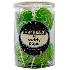 24 green swirly pops