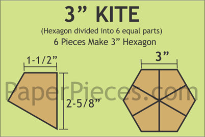 3" Hexagon Kite - 360 Pieces