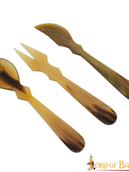 3-Piece Horn Cutlery Set