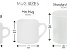 3 sizes of mugs