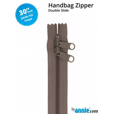30" Double Slide Handbag Zip - Taupe