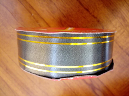 32mm Ribbon Double Gold Band - Dark Grey