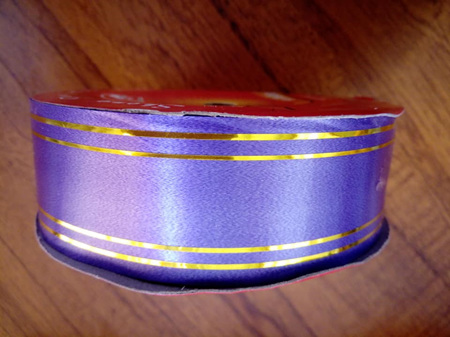 32mm Ribbon Double Gold Band - Purple