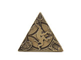 3D Trifecta Geocoin- Antique Bronze