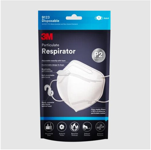 3M 9123 P2 Respirator Mask 1Pk