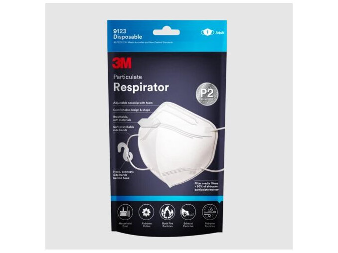 3M 9123 P2 Respirator Mask 1Pk