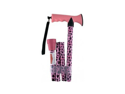 3P Walking Stick Pink Leopard