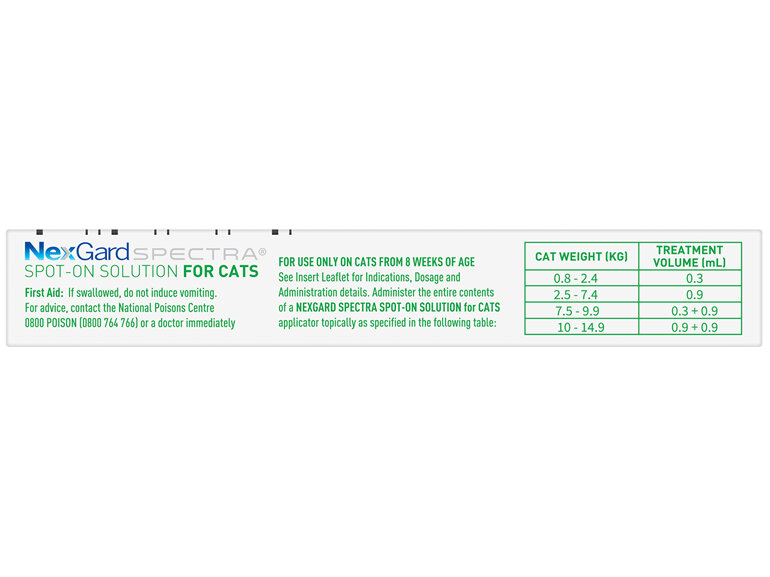 3pk NEXGARD SPECTRA Spot-on Solution for Small Cats & Kittens 0.8-2.4 kg