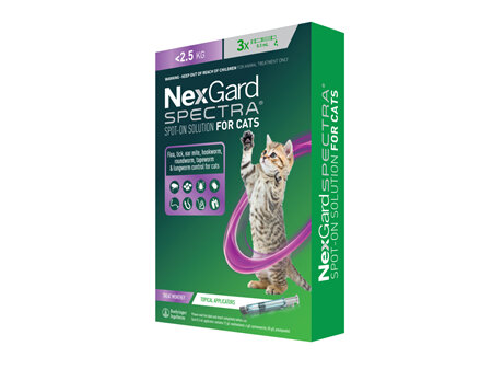 3pk NEXGARD SPECTRA Spot-on Solution for Small Cats & Kittens 0.8-2.4 kg