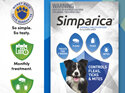 3pk Simparica chew for Dogs 10 to 20kg fleas, ticks & mites