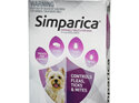 3pk Simparica chew for Dogs 2.5 to 5.0kg treats fleas, ticks & mites