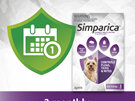 3pk Simparica chew for Dogs 2.5 to 5.0kg treats fleas, ticks & mites