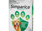 3pk Simparica chew for Dogs 20 to 40kg treats fleas, ticks & mites