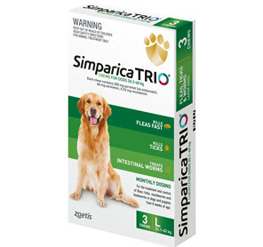 3pk Simparica Trio Large 20.1kg-40kg