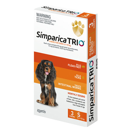 3pk Simparica Trio Small 5.1kg-10kg