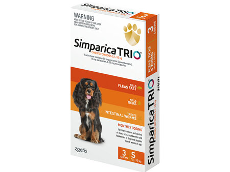 3pk Simparica Trio Small 5.1kg-10kg