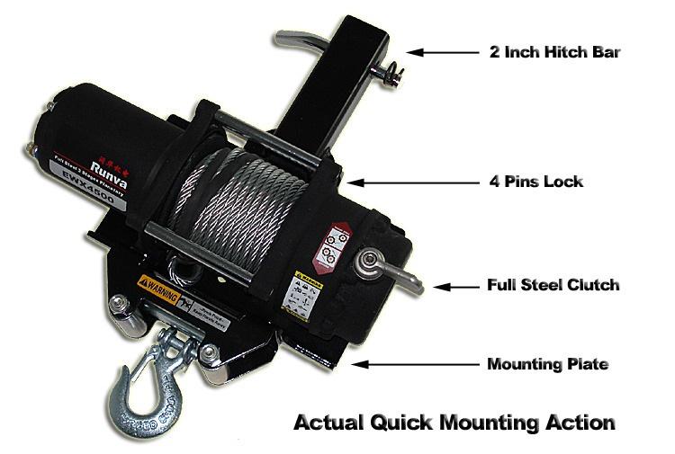 4.5X (4,500lb) Hitch Pack Winch Winch.co.nz