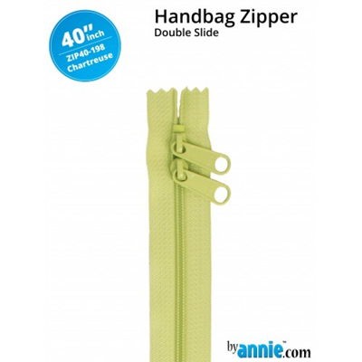 40" Double Slide Handbag Zip - Chartreuse